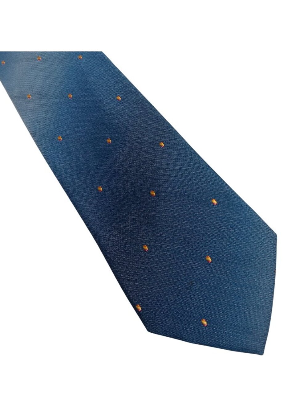 Vintage 1980's Ambassador Mens Clip-On Necktie Orange Polka Dot